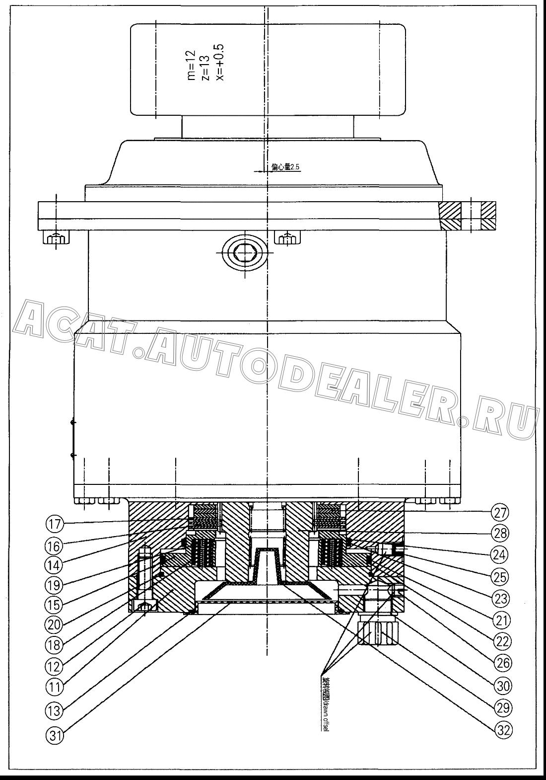 Motor stand 12102526 для XCMG QY70K