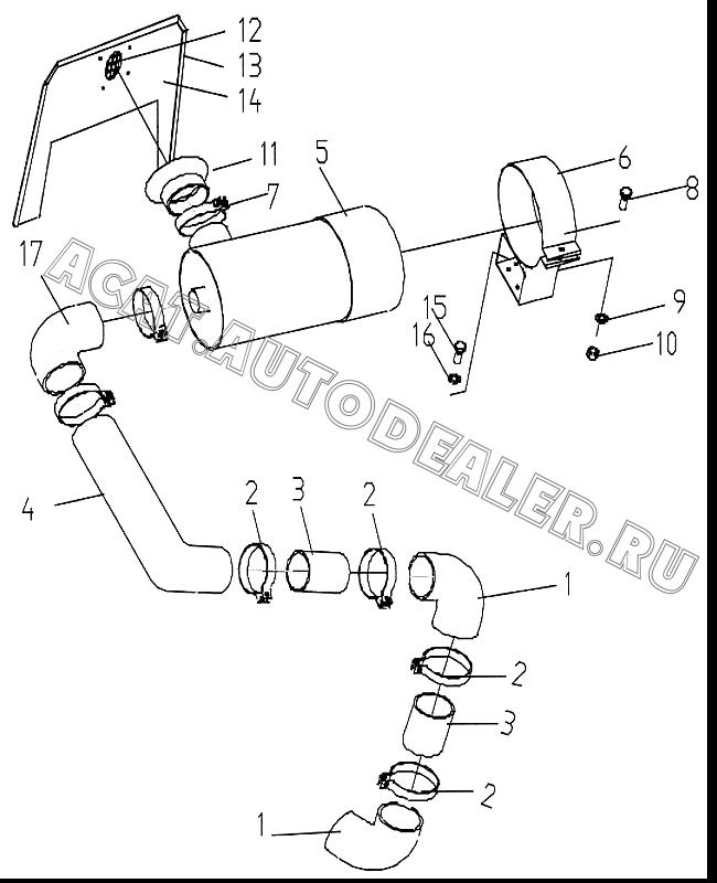 Rubber elbow 2CW221 для XCMG XS160, XS190