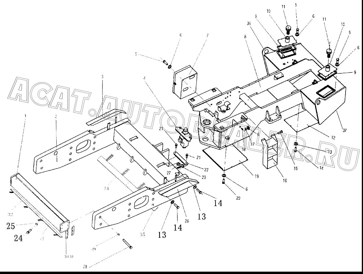 Girder front 2EW004 для XCMG XS160, XS190