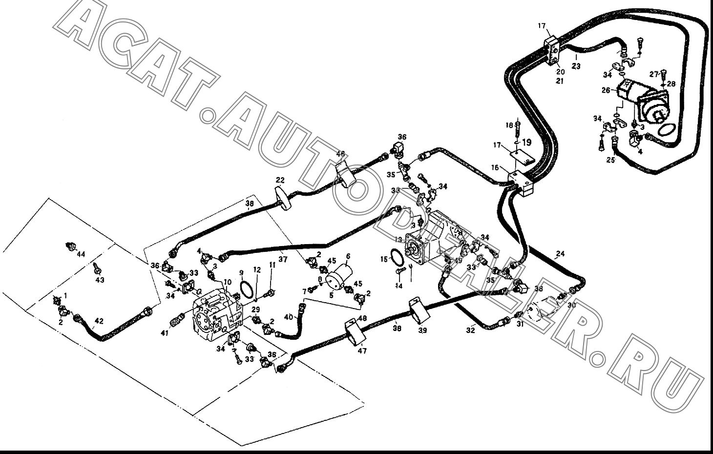 Hose A3-3026 для XCMG XS160, XS190
