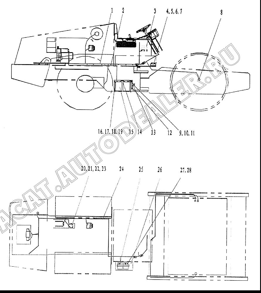 Wire harness D0-7610 для XCMG XS160, XS190