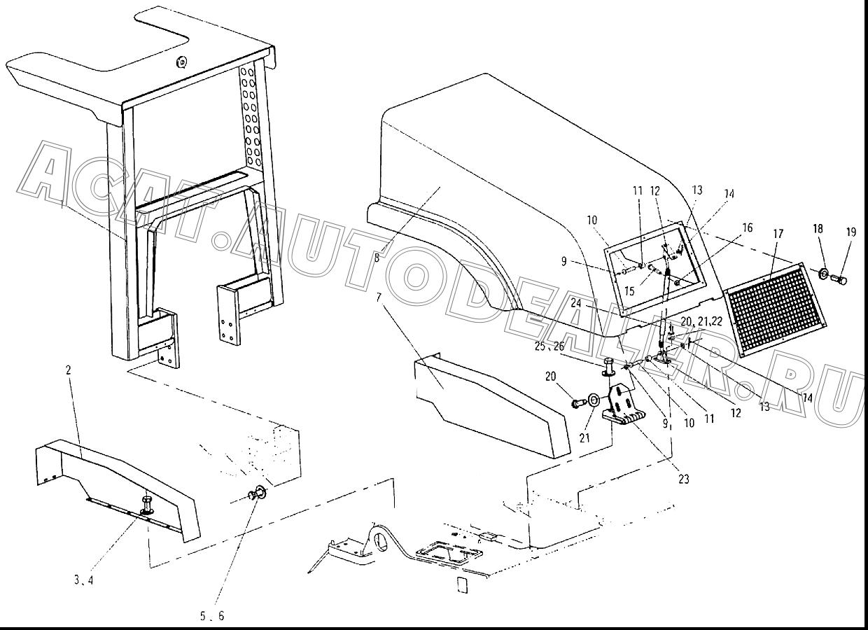 Roll-over protective cover 35E031 для XCMG XS160, XS190