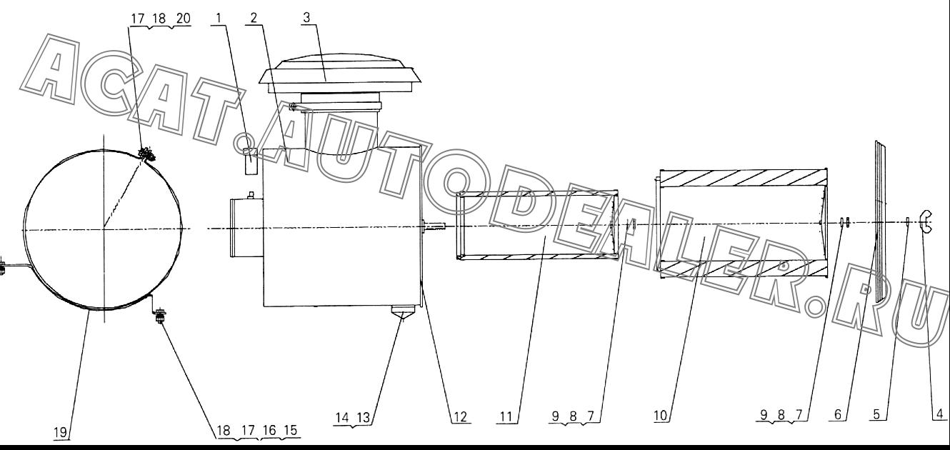 Air filter cap A080-010A для XCMG XZ16K-XZ50K