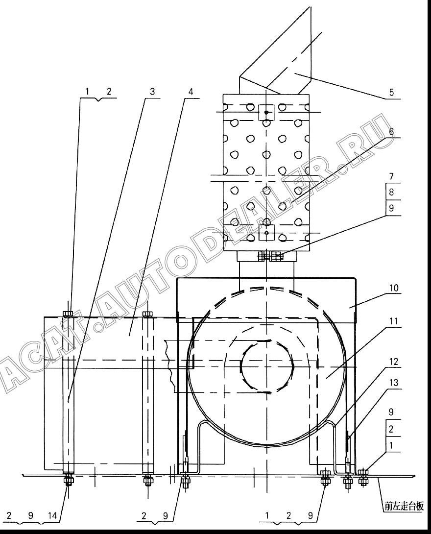 Muffler 11211494 для XCMG XZ16K-XZ50K