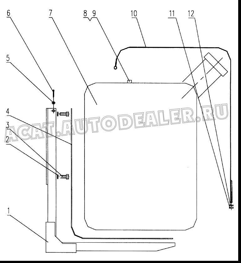 Fuel tank 50K-YX для XCMG XZ50K