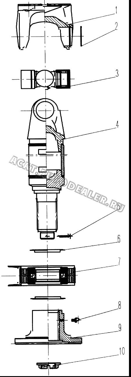 Weld shaft assembly XZ50K.53II.I-01 для XCMG XZ50K
