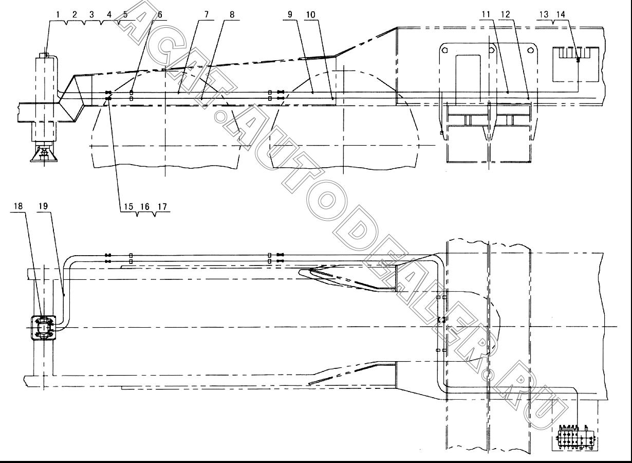 Seamless tube d12X1.5 QY50K.65.5-1 для XCMG XZ50K