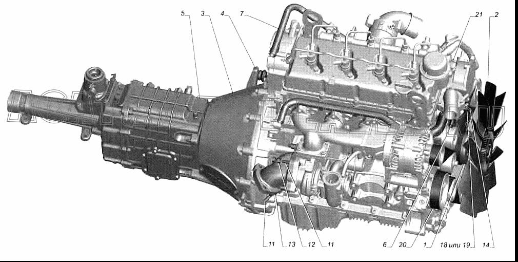 Установка опоры вентилятора 27527-1308004 для Cummins ISF 2.8
