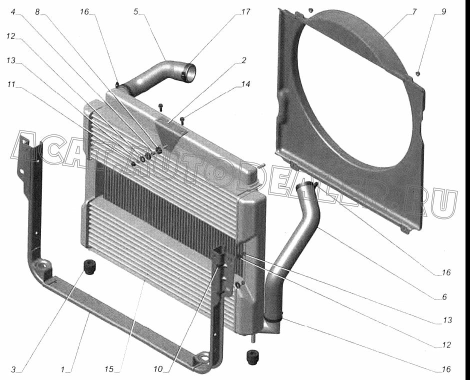 Рамка радиатора 3302-1302010-30 для Cummins ISF 2.8
