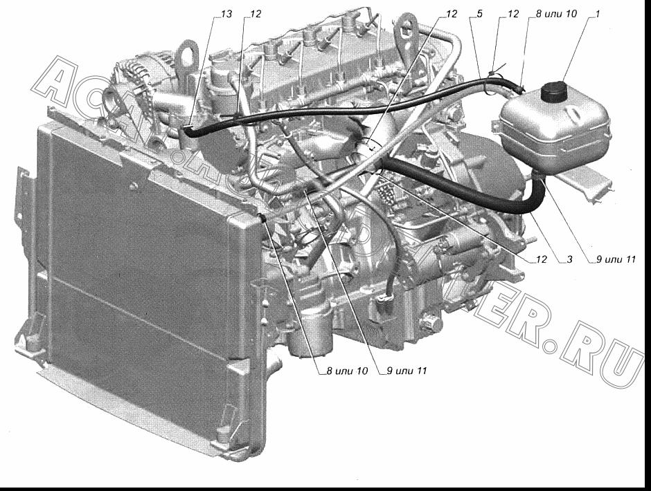 Пробка расширительного бачка 33023-1311065 для Cummins ISF 2.8