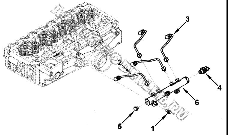 Трубопровод подачи топлива к форсунке 4941699 для Cummins ISF 2.8