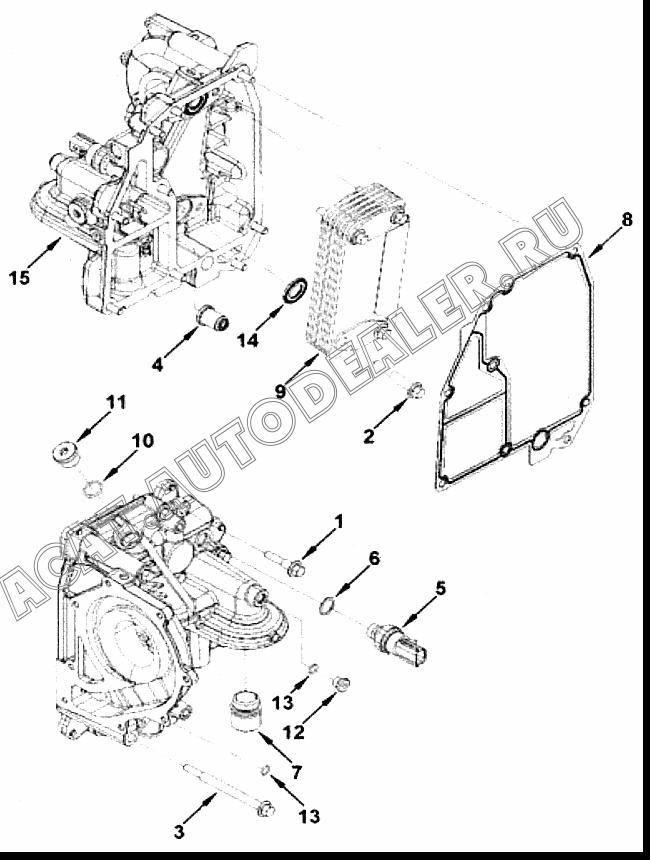 Переходник головки фильтра 4980089 для Cummins ISF 2.8
