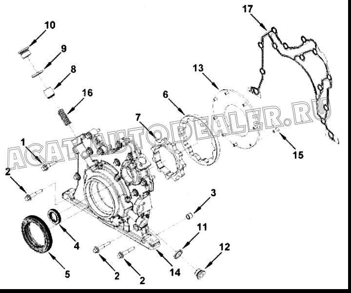 Передняя крышка 5262990 для Cummins ISF 2.8