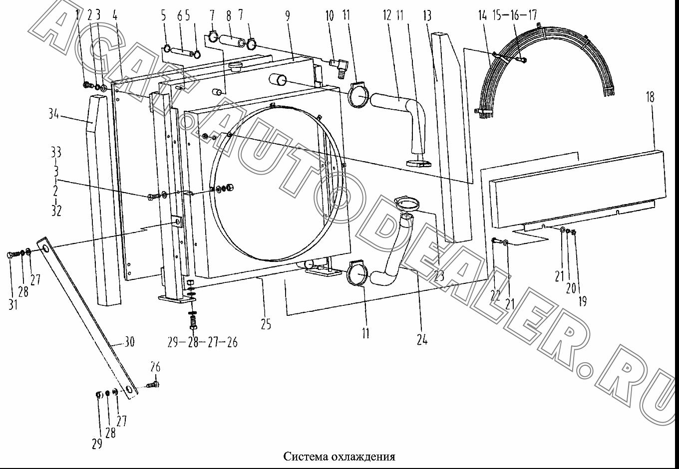 Радиатор масляный 20C0023 для LiuGong CLG 220