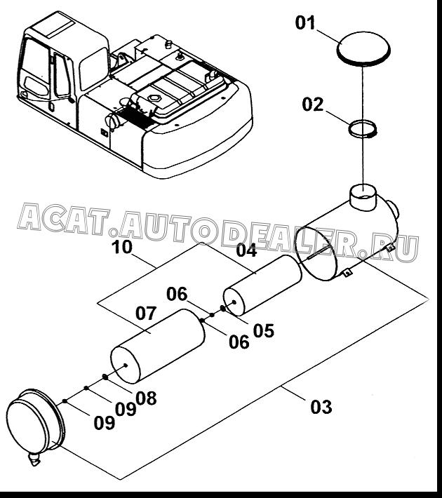 Фильтр предохранительный 81A0082 для LiuGong CLG 225