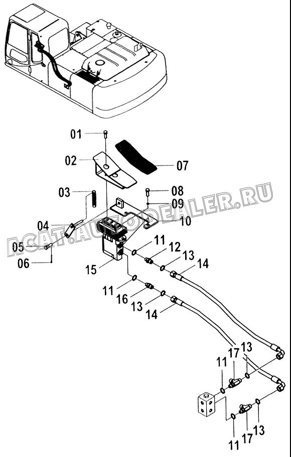 Палец 08B0004 для LiuGong CLG 225