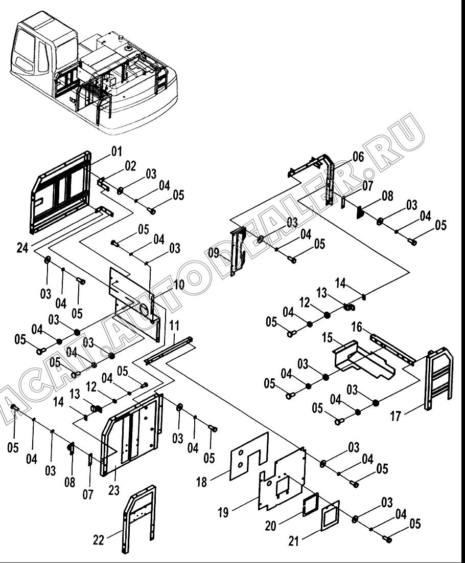 Панель 32D0210 для LiuGong CLG 225