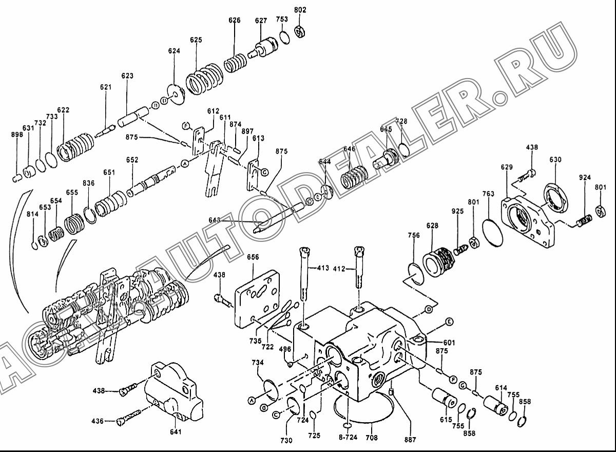 Золотник 65A0106 для LiuGong CLG 225