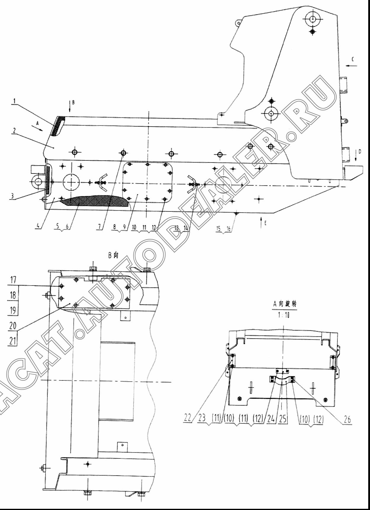 Крышка корпуса привода 12H0089 для LiuGong CLG 375