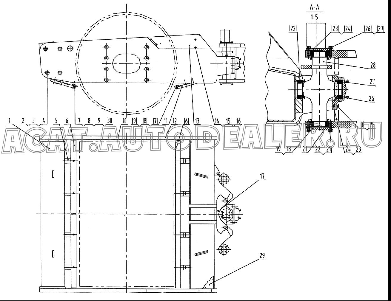 Передний лонжерон 32X0001 для LiuGong CLG 612H