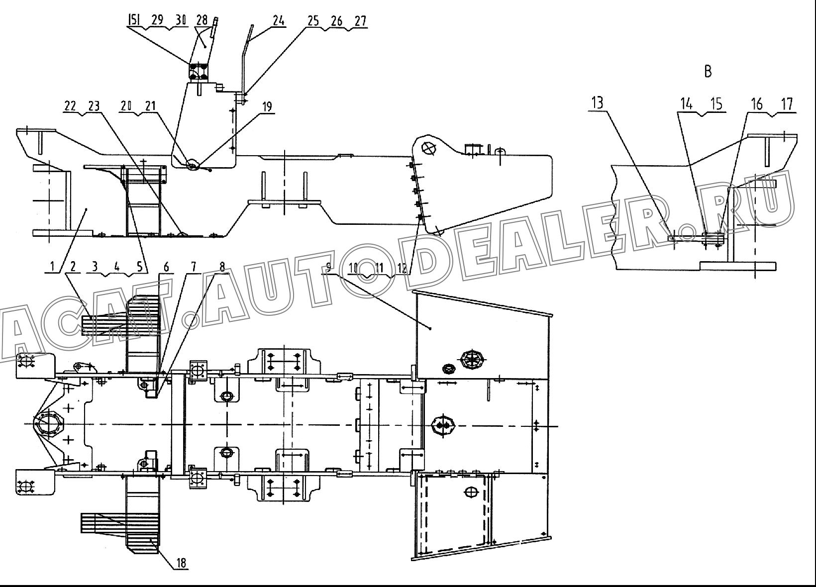 Задняя рама 30X0024 для LiuGong CLG 612H
