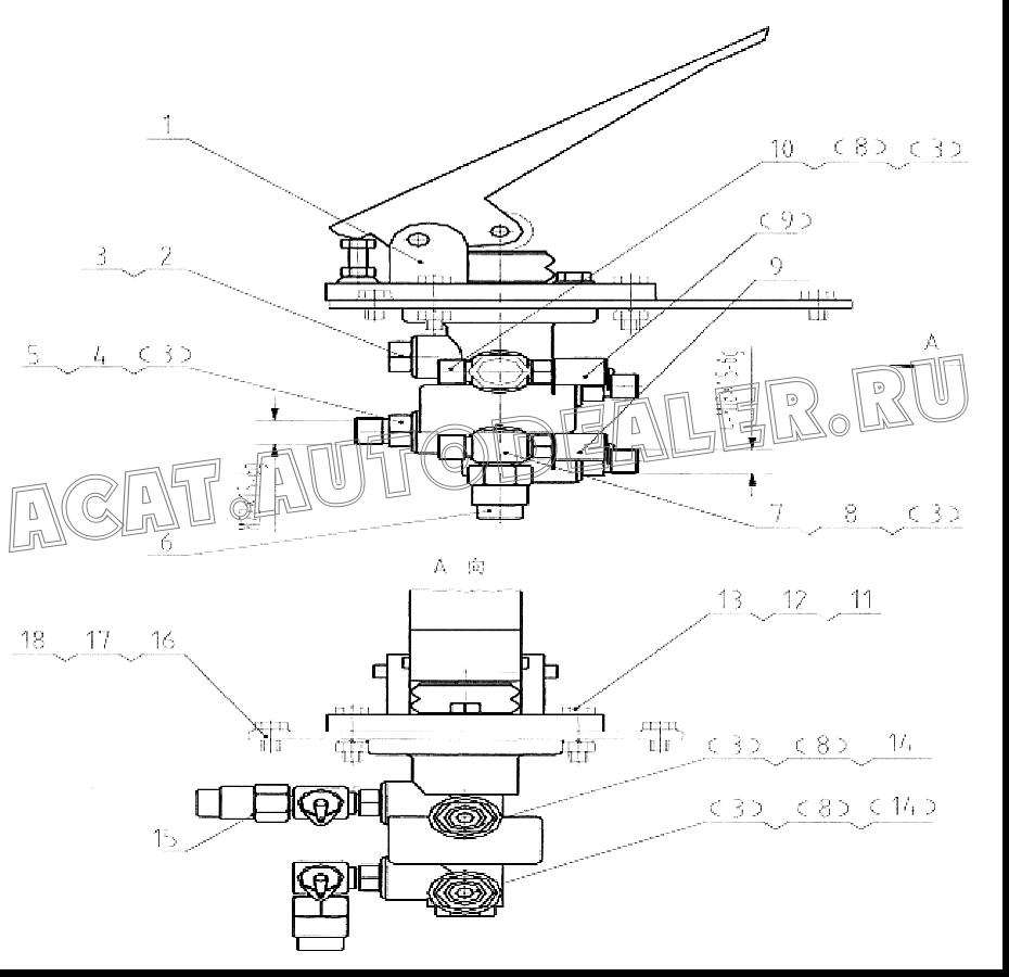 Клапан тормозной 13C0072 для LiuGong CLG 888