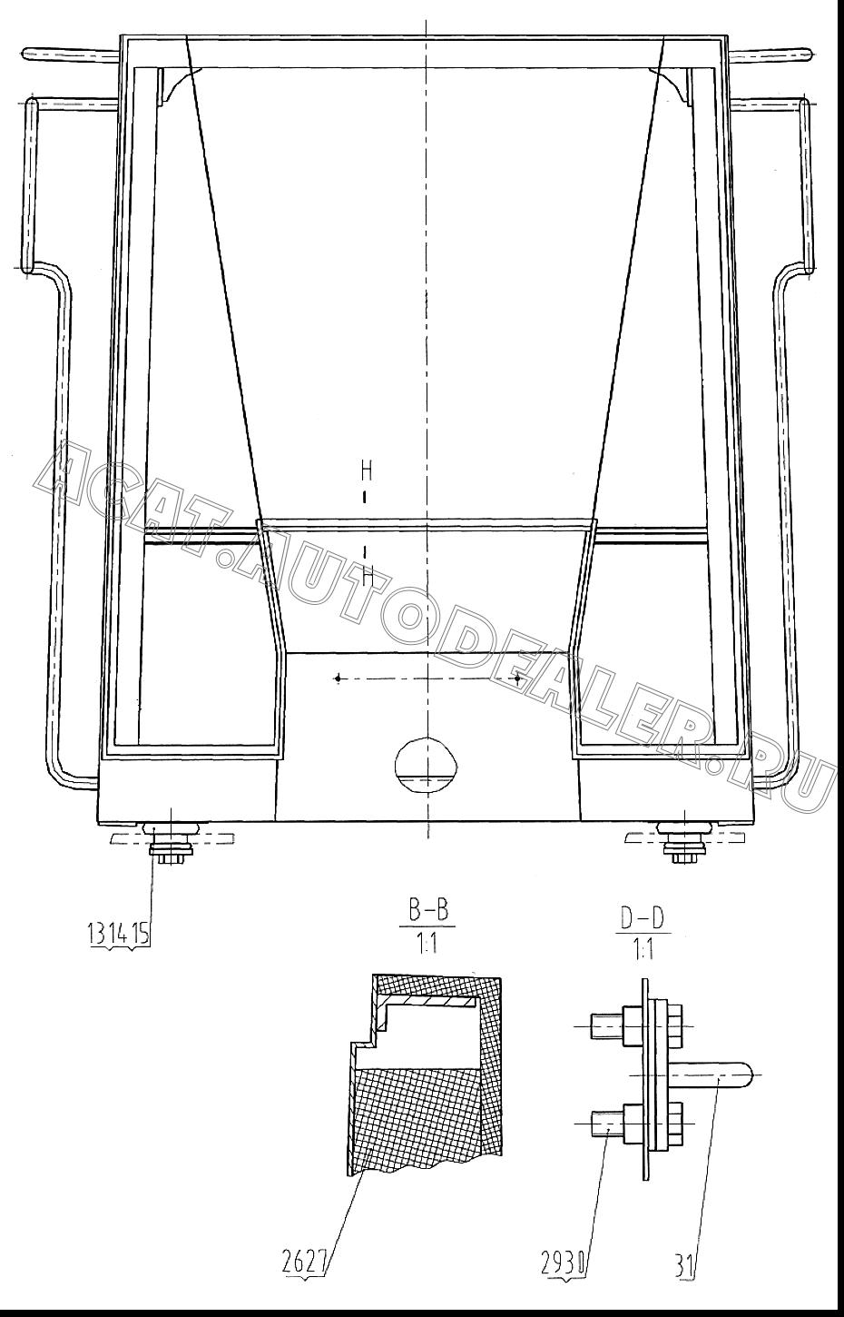 Резиновая накладка 35C0055 для LiuGong CLG 888