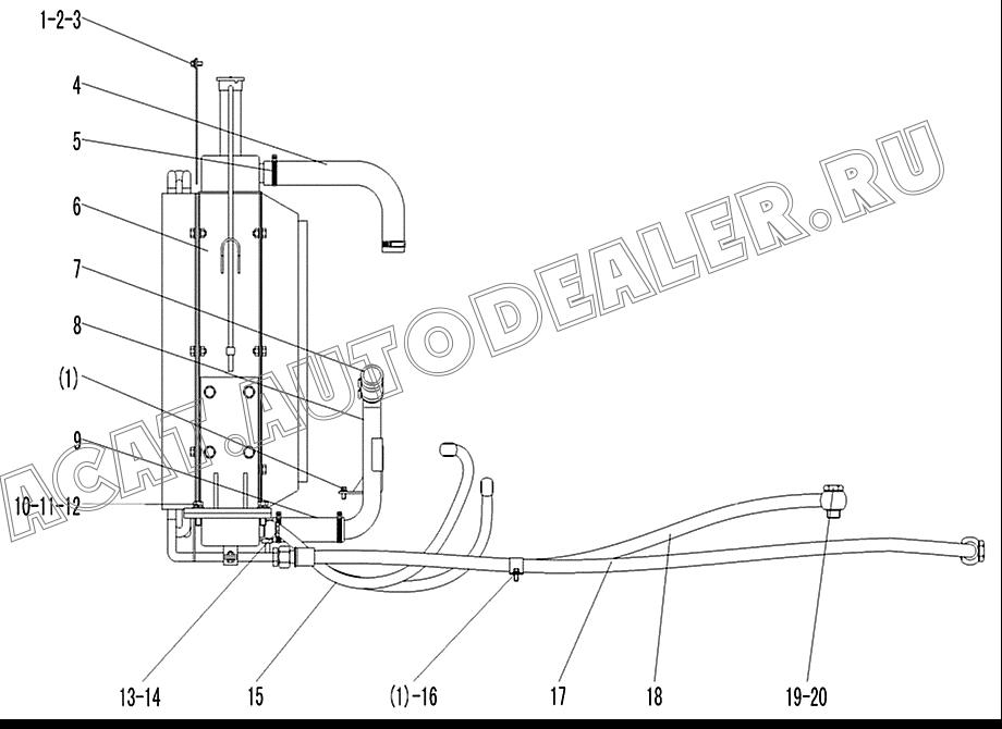 HOSE 29030010721 для SDLG LG916
