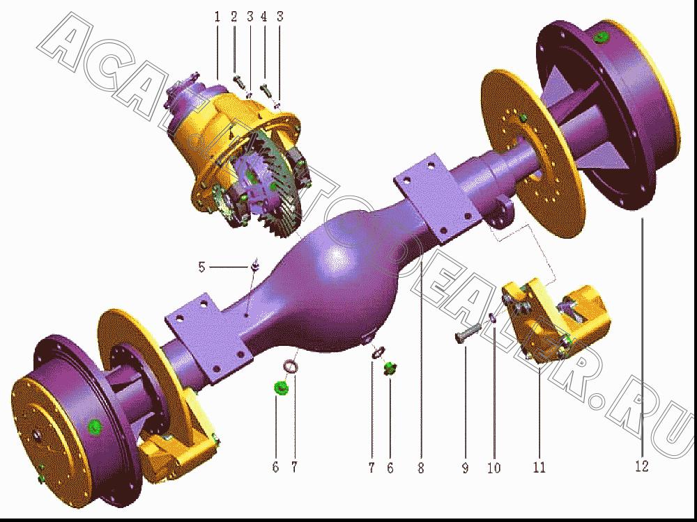 REAR FINAL DRIVE ASSEMBLY ZL15F.2.5B 2880902856030 для SDLG LG916