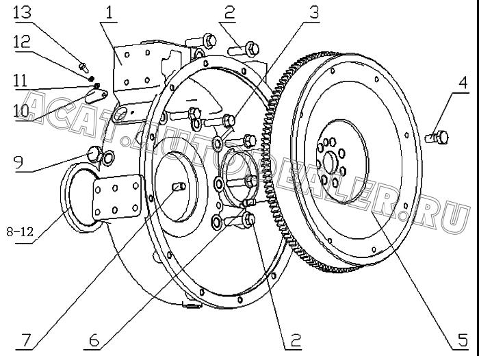 FLYWHEEL HOUSING D7000-1600015E 4110000560194 для SDLG LG918