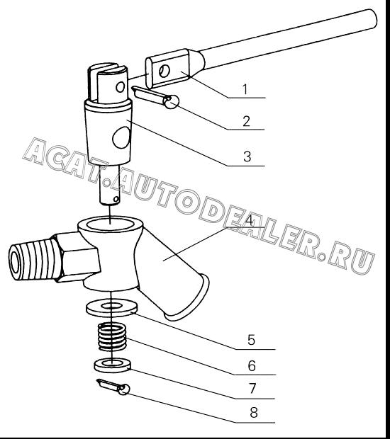 Water drain cock handle 631-1305015 для Yuchai YC4D