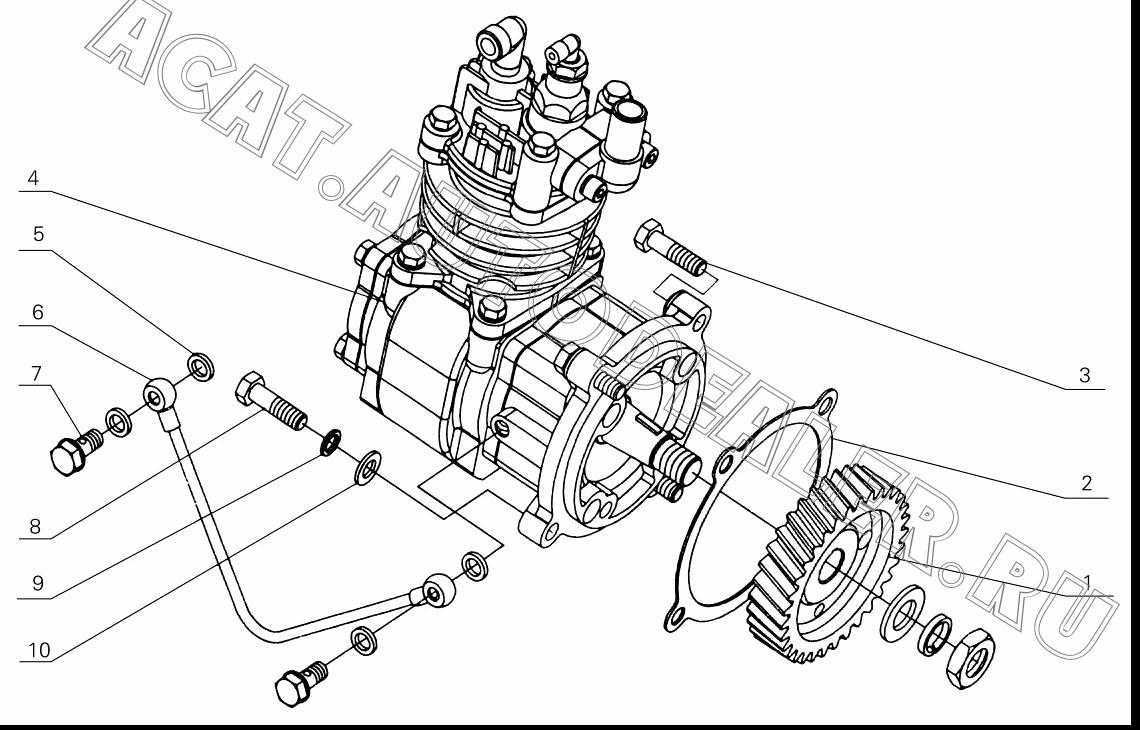 Air compressor D30-3509010A для Yuchai YC4D