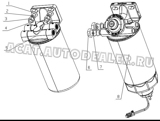 Fuel filter parts G5800-1105100B для Yuchai YC4E140-30