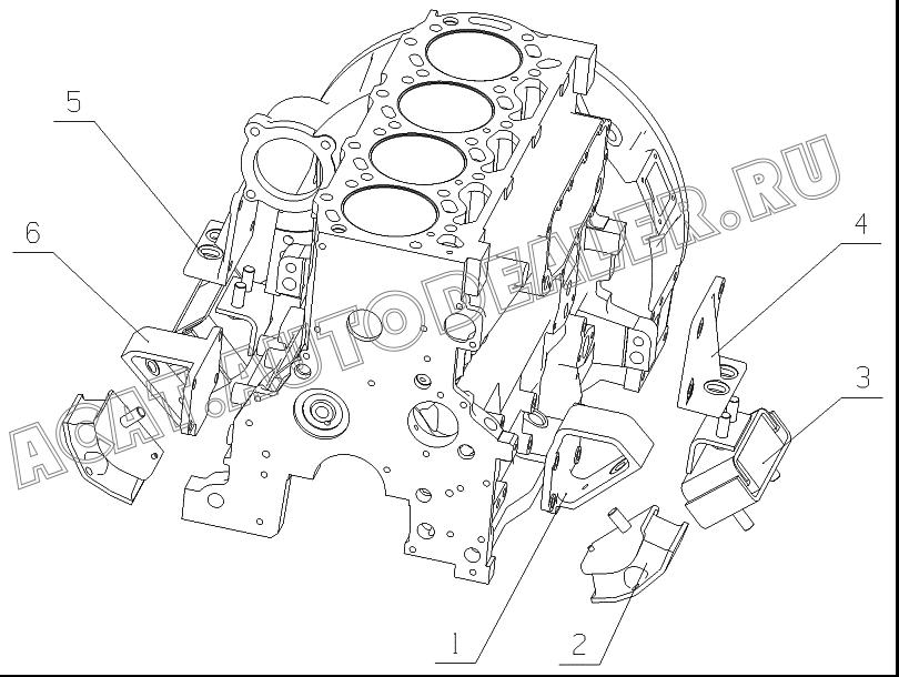Front left bracket E0203-1002071 для Yuchai YC4G180-20