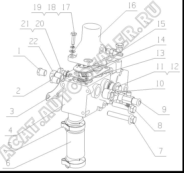 Thermostat seat G0100-1306011C для Yuchai YC4G180-20