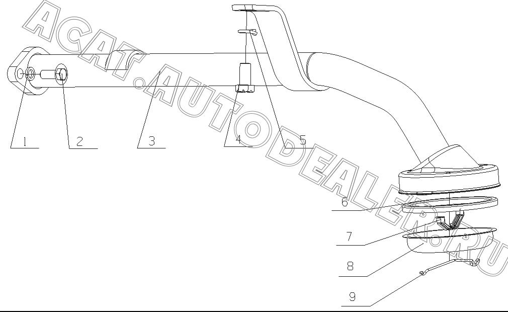 Oil suction pipe weldment 150-1010010B для Yuchai YC6G240-30