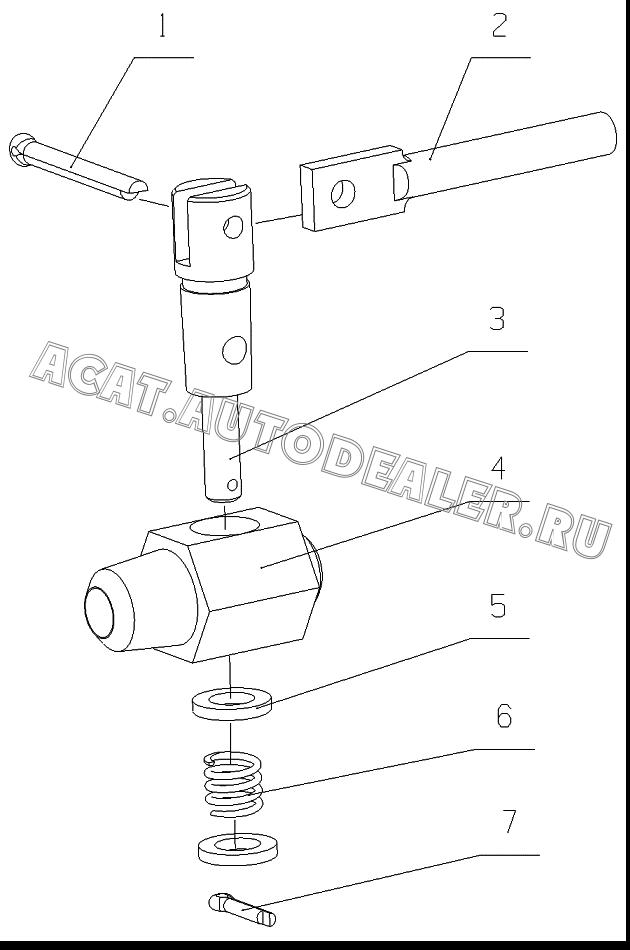 Control lever 231-1305015A для Yuchai YC6G240-30