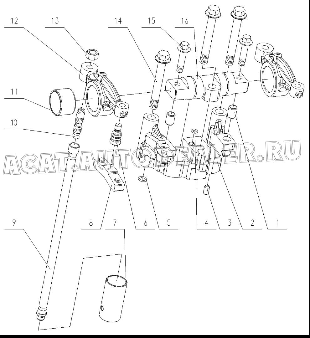 Valve rocker arm bushing L3000-1007062C для Yuchai YC6J245-30