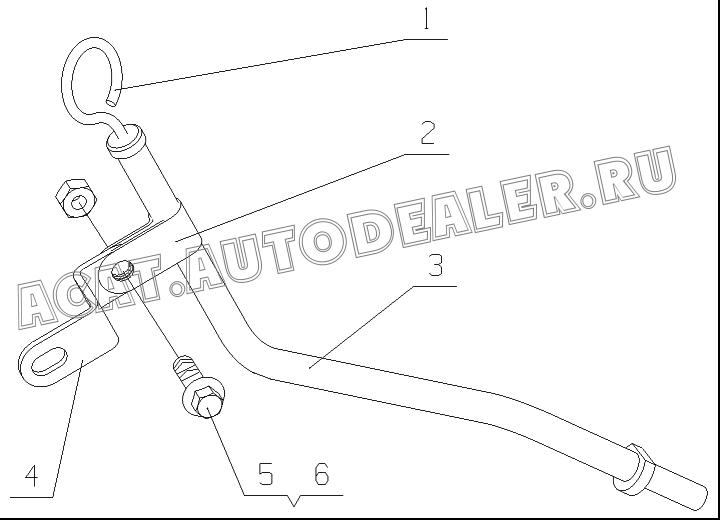 Oil dipstick weldment L3002-1009080B для Yuchai YC6J245-30