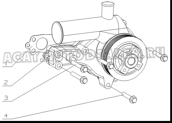 Water pump part A3100-1307010B для Yuchai YC6J245-30