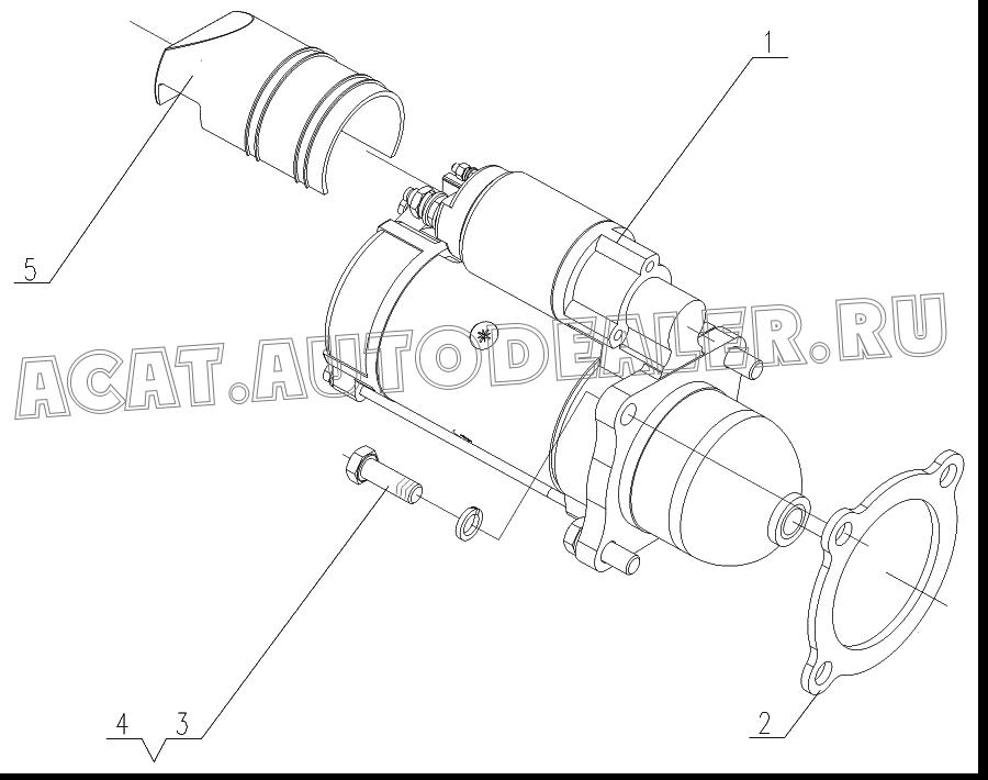 Starter A70-3708010B для Yuchai YC6J245-30