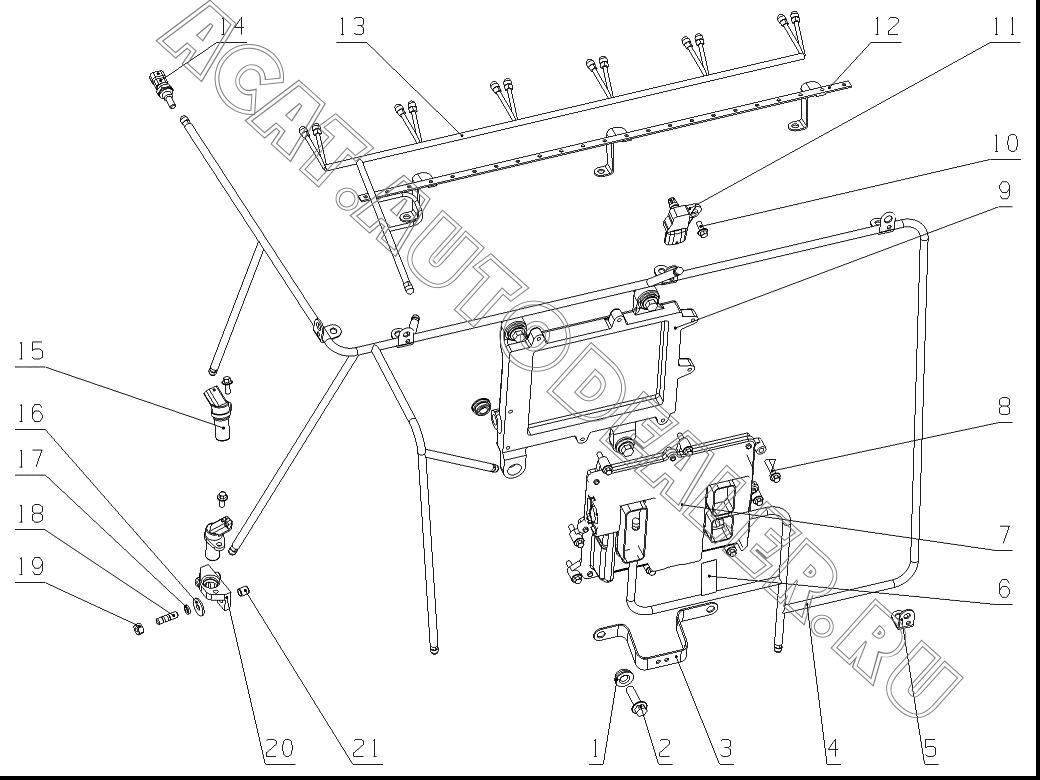 Injector harness assembly J5600-3823210 для Yuchai YC6J245-30