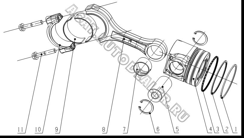 Piston pin L3000-1004019 для Yuchai YC6L260-30