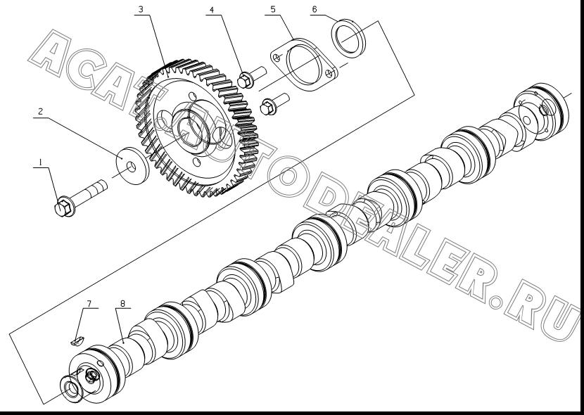 Camshaft timing gear L3000-1006002 для Yuchai YC6L260-30