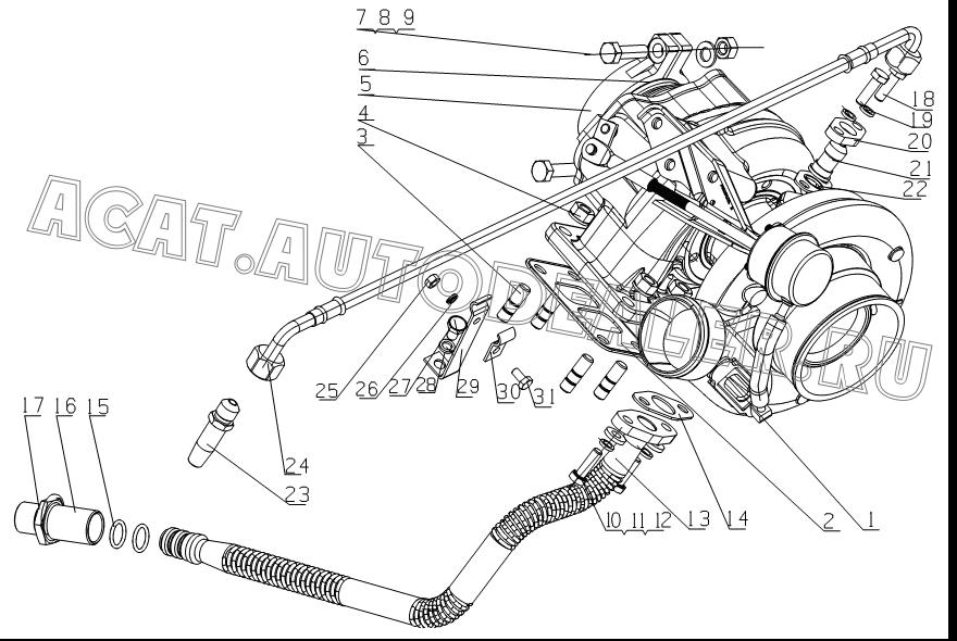 Turbocharger L4100-1118100-181 для Yuchai YC6L260-30