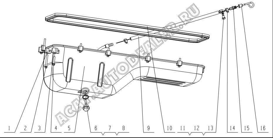 Oil sump weldment L30YA-1009040A для Yuchai YC6L260-30
