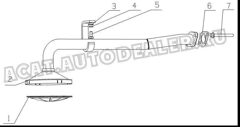 Oil intake pipe weldment L30YA-1010120 для Yuchai YC6L260-30