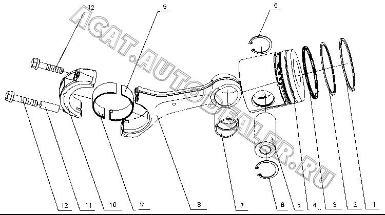 First piston ring 150-1004016 для Yuchai YC4112ZQ