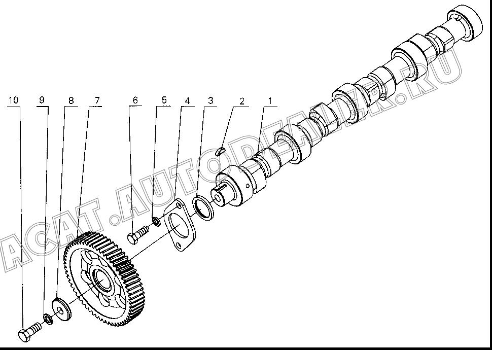Camshaft B30-1006015A для Yuchai YC4112ZQ