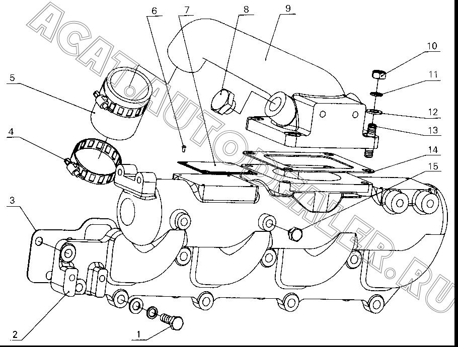 Intake manifold E0200-1008015 для Yuchai YC4112ZQ